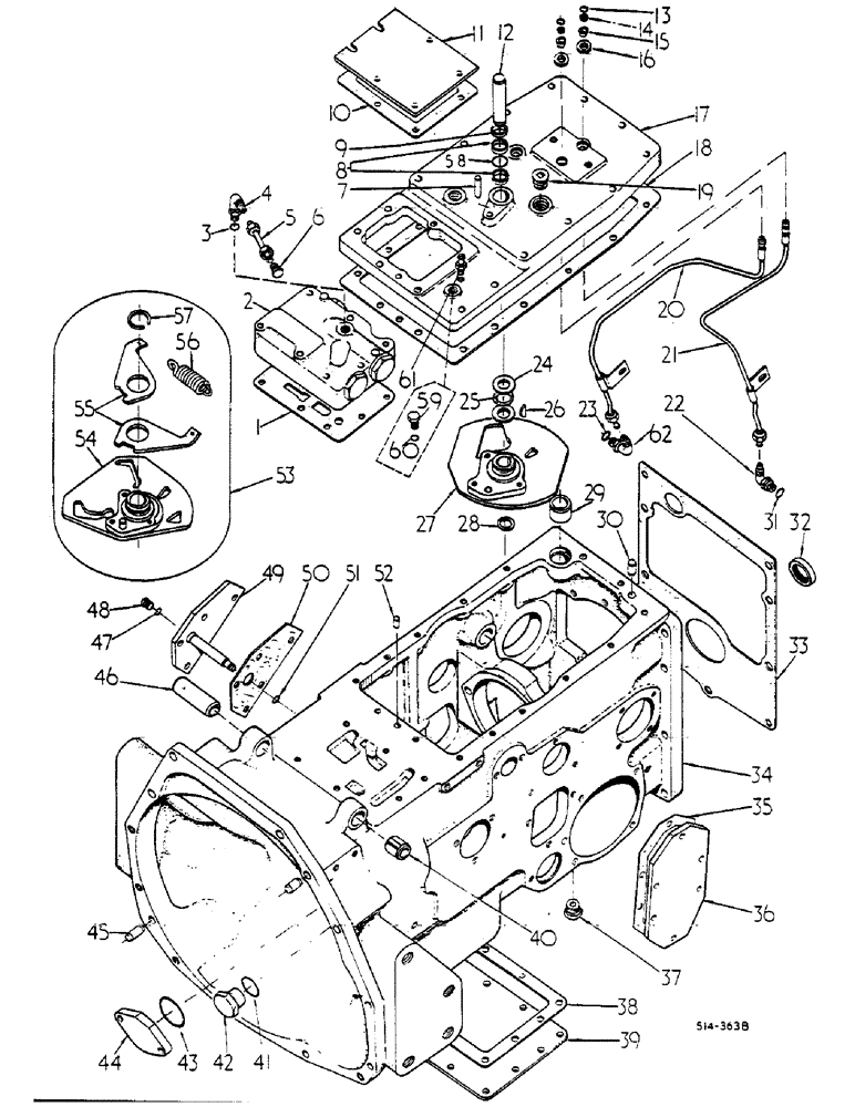 Схема запчастей Case IH HYDRO 84 - (07-002) - HYDROSTATIC DRIVE HOUSING (04) - Drive Train