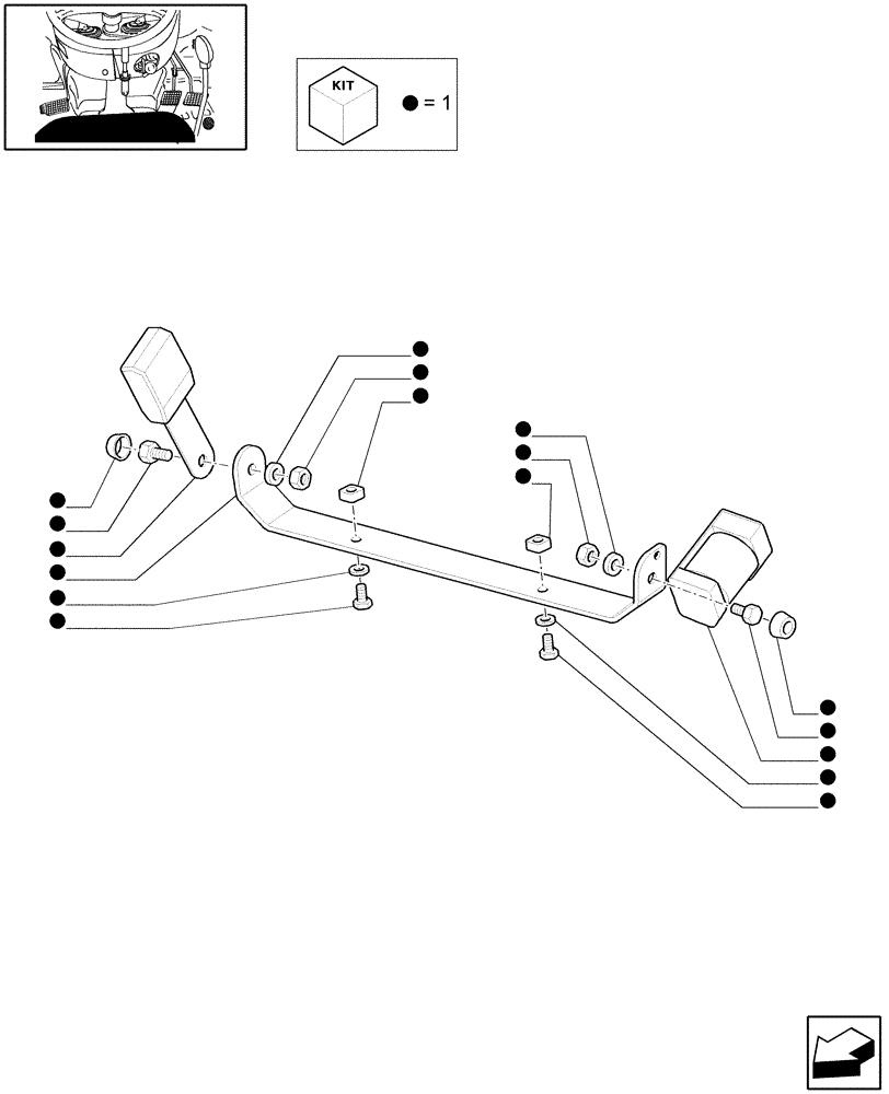 Схема запчастей Case IH JX1060C - (1.92.85/01) - (VAR.685-963-850) SECURITY BELT (10) - OPERATORS PLATFORM/CAB