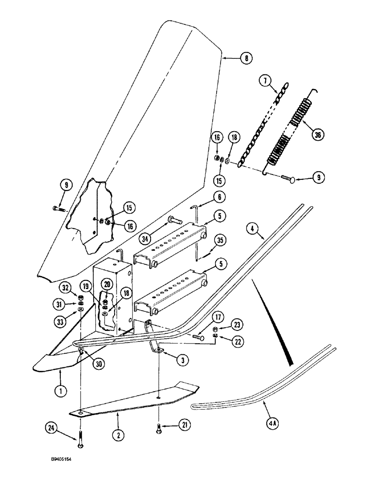 Схема запчастей Case IH 2055 - (9A-60) - PLANT LIFTER - METAL, RIGHT-HAND, PRIOR TO P.I.N. JJC0155439 (13) - PICKING SYSTEM