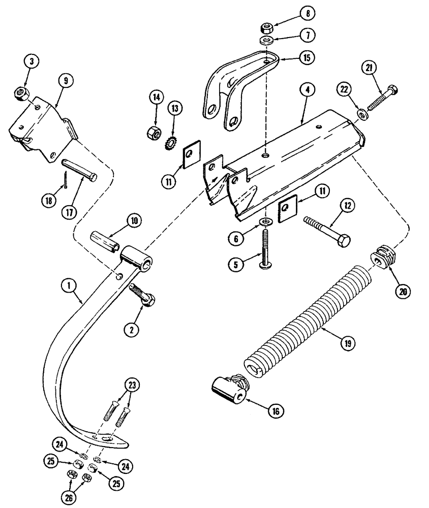 Схема запчастей Case IH 4400 - (09-24) - SHANK ASSEMBLY - VIBRA CHISEL 