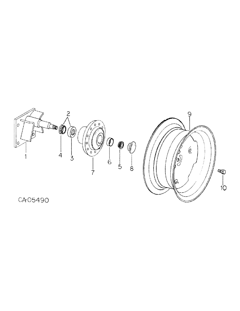 Схема запчастей Case IH 830 - (A-04) - WHEEL SUPPORT 