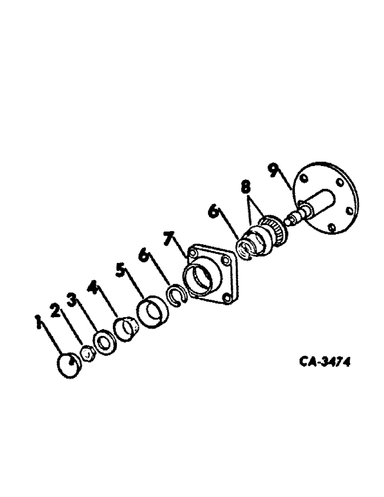 Схема запчастей Case IH 8 - (E-3) - SPIDER DISC SHAFT AND BEARINGS 