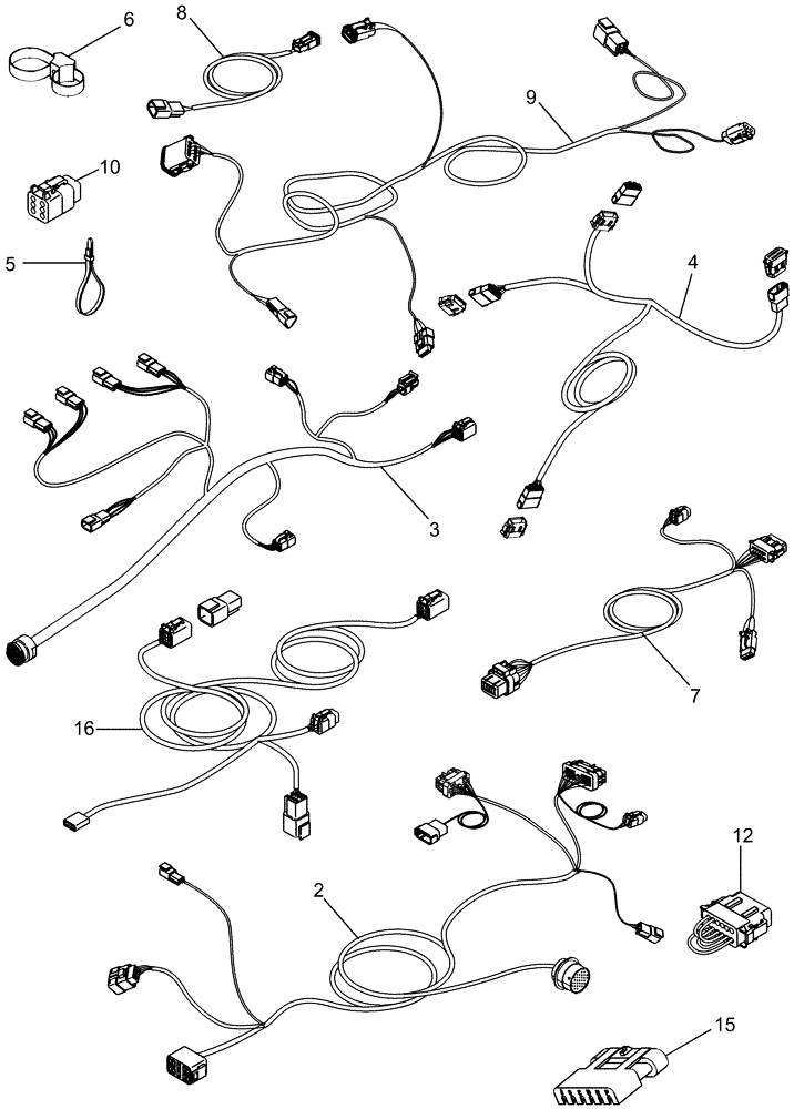 Схема запчастей Case IH MX215 - (04-50) - ACCUGUIDE HARNESSES (04) - ELECTRICAL SYSTEMS