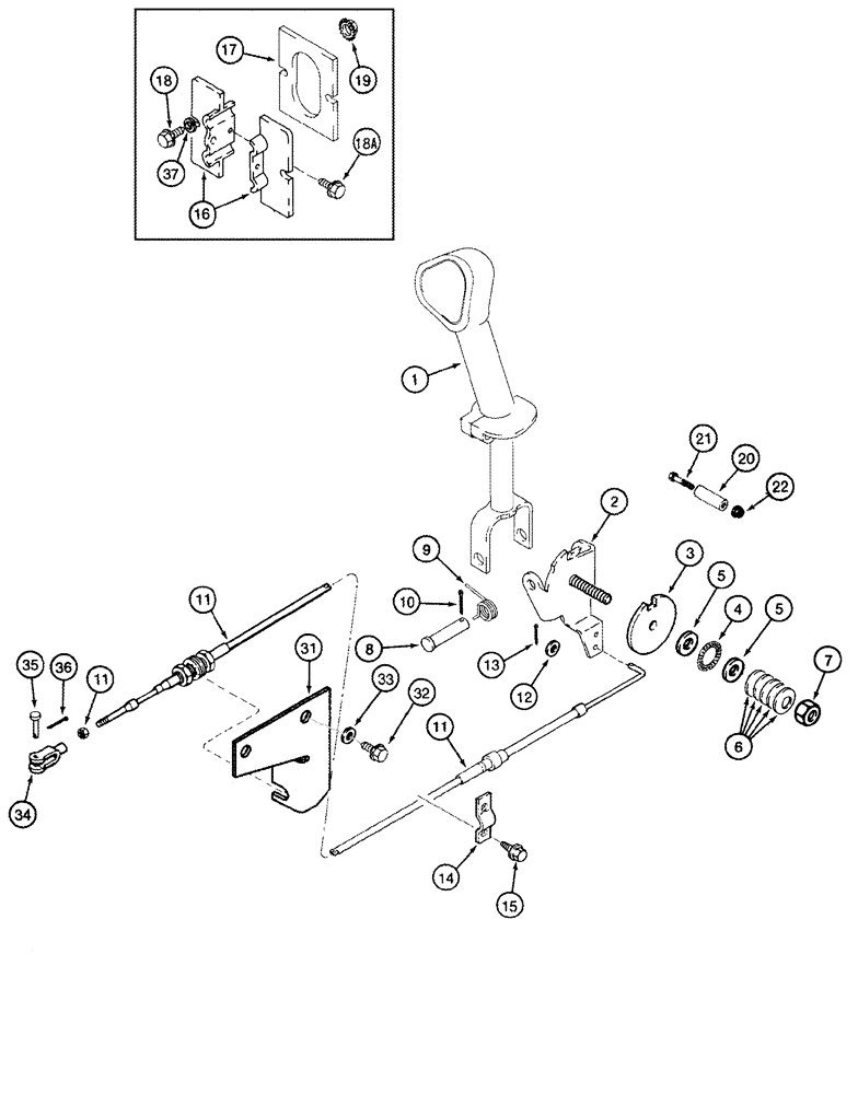 Схема запчастей Case IH 620 - (06-05) - CONTROLS PROPULSION (03) - POWER TRAIN