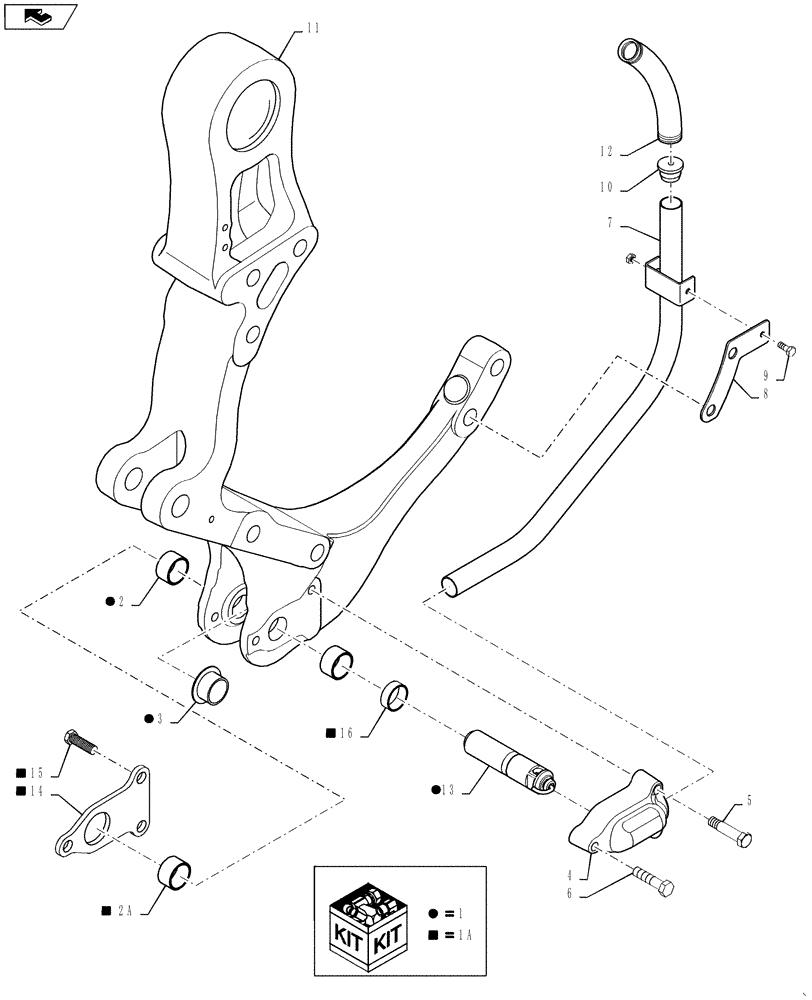 Схема запчастей Case IH MX245 - (09-64) - HITCH - DRAFT CONTROL PINS (09) - CHASSIS/ATTACHMENTS