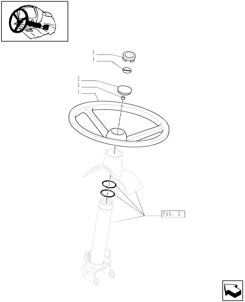 Схема запчастей Case IH JX90 - (1.92.63[01]) - STEERING WHEEL (10) - OPERATORS PLATFORM/CAB