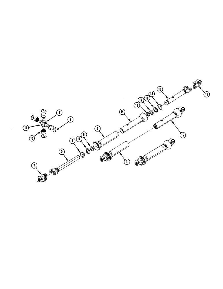 Схема запчастей Case IH 575 - (20) - FH755710 PTO SHAFT, TRACTOR END 