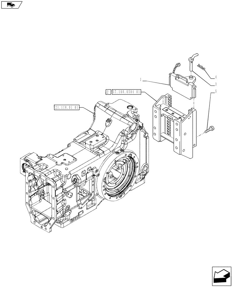 Схема запчастей Case IH PUMA 230 - (37.100.0501) - SLIDER TOW HOOK WITH FIXED C TYPE COUPLING, (ITALY) - TOW HITCH (VAR.720928) (37) - HITCHES, DRAWBARS & IMPLEMENT COUPLINGS