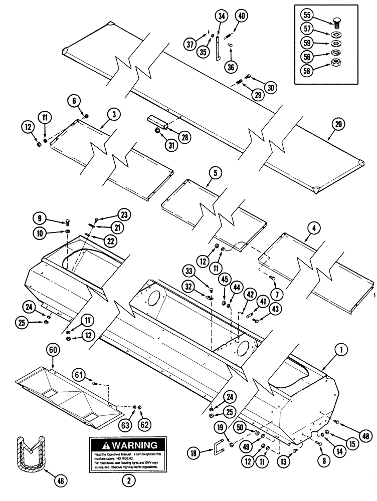 Схема запчастей Case IH 5500 - (9-12) - HOPPER (09) - CHASSIS