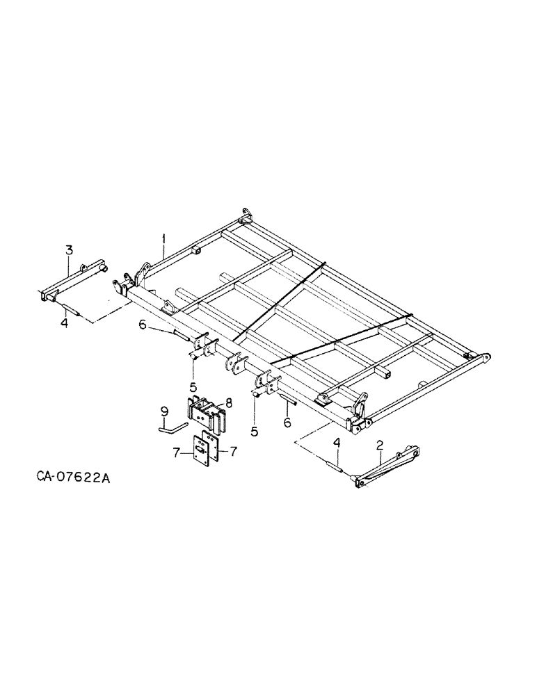 Схема запчастей Case IH 365 - (D-02) - CENTER FRAME & GAUGE WHEEL ARMS (09) - CHASSIS