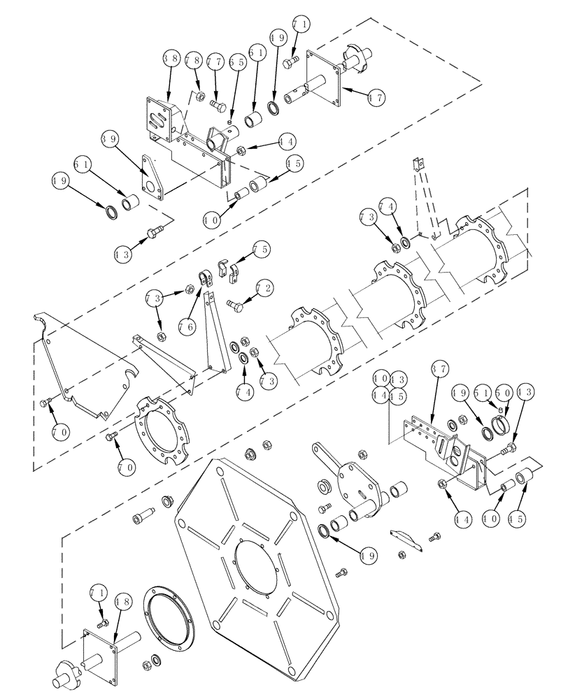 Схема запчастей Case IH 1010 - (09A-09) - PICKUP REEL WITH PLASTIC TINES - 15.0, 17.5 AND 20.0 FOOT HEADERS - BSN JJC0305000 (09) - CHASSIS/ATTACHMENTS