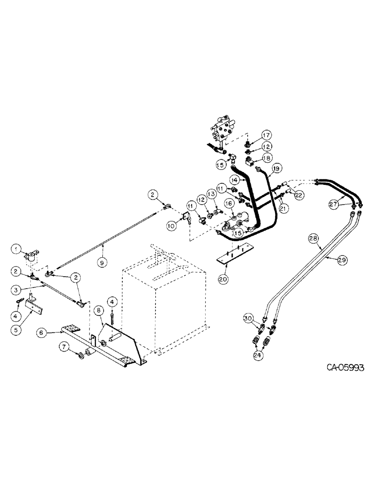 Схема запчастей Case IH 4140 - (10-04) - AUXILIARY CONTROL VALVE AND FRONT MOUNT (07) - HYDRAULICS