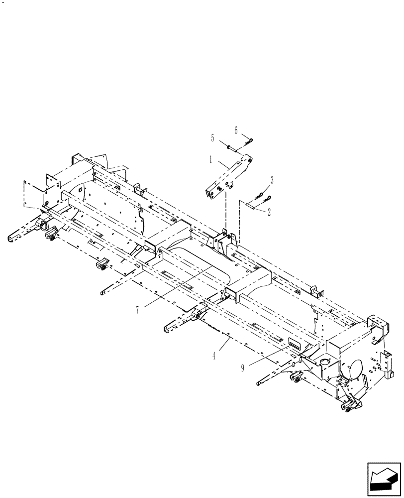 Схема запчастей Case IH RD182 - (39.100.01) - HEADER FRAME (39) - FRAMES AND BALLASTING