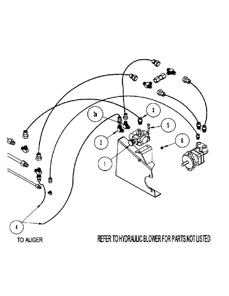 Схема запчастей Case IH 2300 - (E43) - HYDRAULIC AUGER FITTINGS 