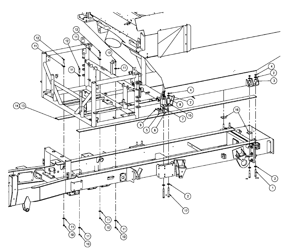 Схема запчастей Case IH 438 - (05-004) - MOUNT GROUP, FLEX-AIR® Extensions & Mount Group