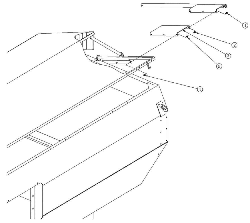 Схема запчастей Case IH 438 - (23-002) - FLIPTOP HANDLE EXTENSION Tarps Decals/ Miscellaneous