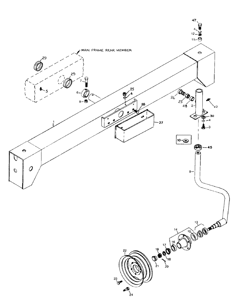 Схема запчастей Case IH 6000 - (9-12) - WALKING BEAM AND CASTERS (09) - CHASSIS