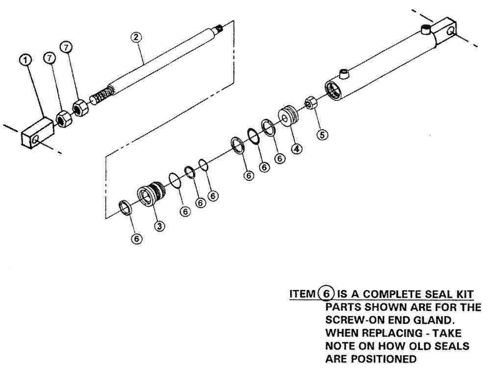 Схема запчастей Case IH PATRIOT 150 - (07-006) - HYDRAULIC CYLINDER - BOOM LEVEL (60 & 75) (3" X 10"- 1" DIA. ROD) Cylinders