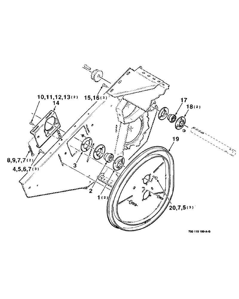 Схема запчастей Case IH 8830 - (4-04) - AUGER SUPPORT AND REEL CAM TRACK ASSEMBLIES, RIGHT (09) - CHASSIS