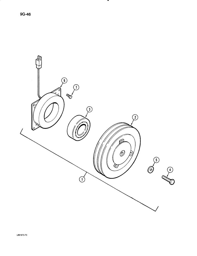 Схема запчастей Case IH 1670 - (9G-46) - COMPRESSOR CLUTCH ASSEMBLY (10) - CAB & AIR CONDITIONING