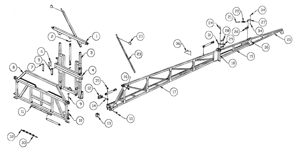 Схема запчастей Case IH PATRIOT II - (08-002) - BOOM ASSEMBLY (75) (09) - BOOMS