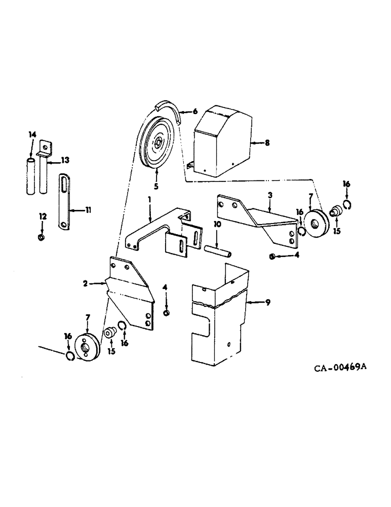 Схема запчастей Case IH 3142 - (B-04) - 3142 ROTARY CUTTER, DRIVE AND SUPPORTS 