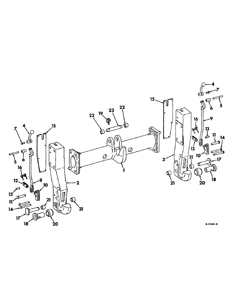 Схема запчастей Case IH 21456 - (09-09) - FRAME, QUICK COUPLER, CATEGORY III CONVERTIBLE TO CATEGORY II HITCH (12) - FRAME