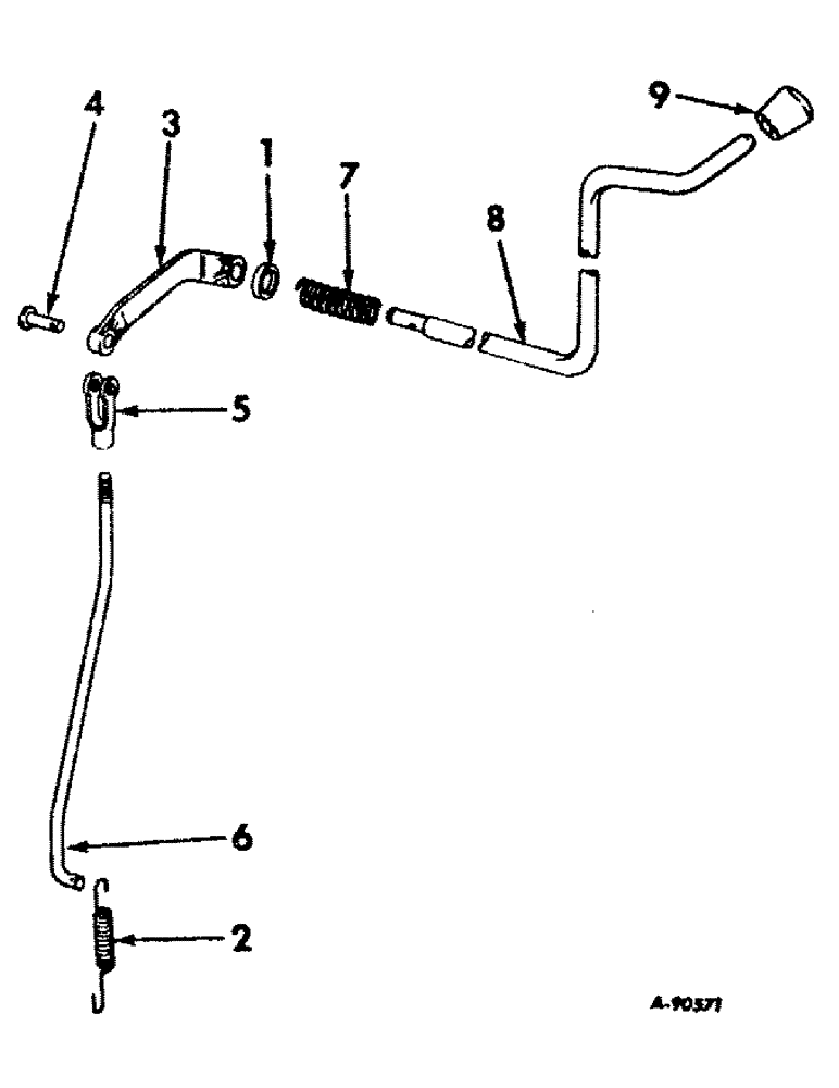 Схема запчастей Case IH 826 - (07-67) - DRIVE TRAIN, POWER TAKE-OFF LEVER AND CONNECTIONS (04) - Drive Train