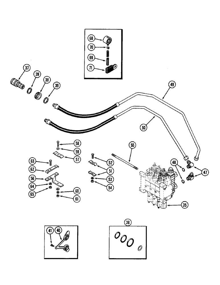 Схема запчастей Case IH 2096 - (8-292) - REMOTE HYDRAULICS, REMOTE ATTACHMENT, NUMBER THREE CIRCUIT WITH LOAD CHECK (CONTD) (08) - HYDRAULICS