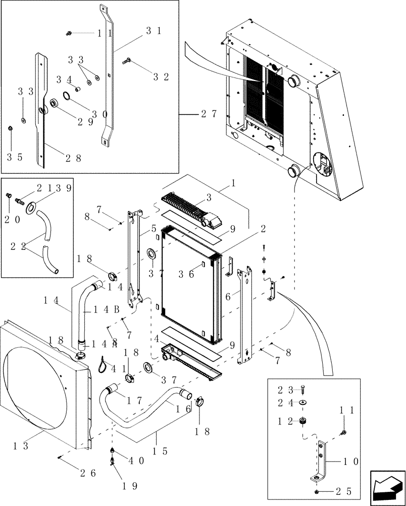 Схема запчастей Case IH 2577 - (10.406.08) - RADIATOR - FAN SHROUD (10) - ENGINE