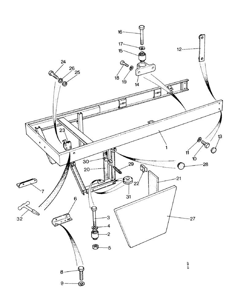 Схема запчастей Case IH 1490 - (N02-1) - ENGINE COVER, FRAME, LOW PROFILE (08) - SHEET METAL