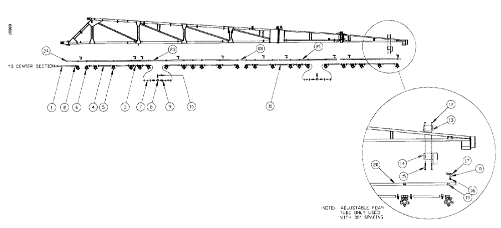 Схема запчастей Case IH SPX3185 - (232) - LIQUID PLUMBING, 75 5-BOOM SHUTOFF 20"/30" NOZZLE SPACING, RH AND LH BOOM (78) - SPRAYING