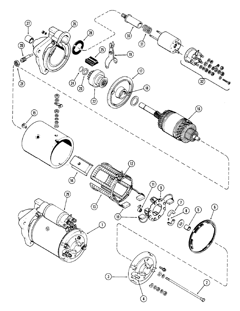 Схема запчастей Case IH LUCAS - (12) - K919752 STARTER, LUCAS NUMBER 26379, MODEL M50 