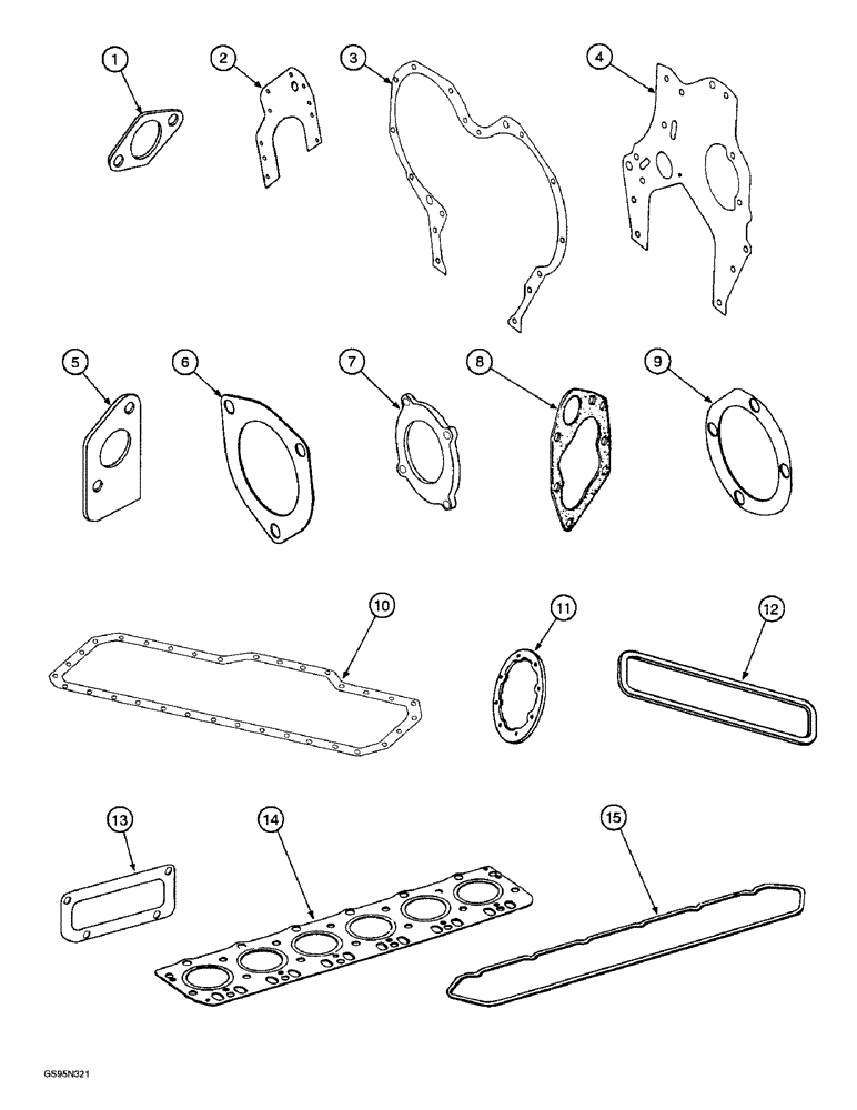 Схема запчастей Case IH DT-361 - (8-22) - SHORT BLOCK ENGINE, SERVICE KITS 