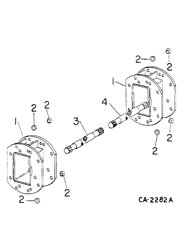 Схема запчастей Case IH 1460 - (07-10) - DRIVE TRAIN, MAIN AXLE EXTENSION Drive Train