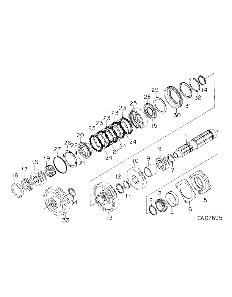 Схема запчастей Case IH 7488 - (07-08) - DRIVE TRAIN, RANGE TRANSMISSION COUNTERSHAFT (04) - Drive Train