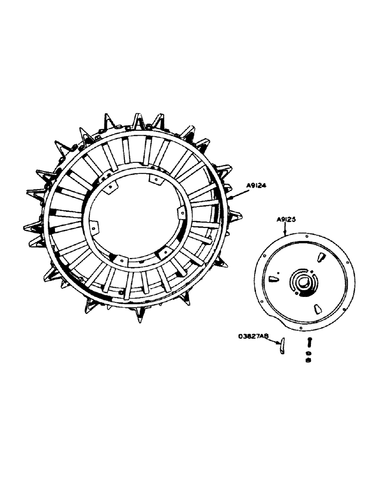 Схема запчастей Case IH 800 - (138) - STEEL REAR WHEEL, FOR STANDARD 4-WHEEL TRACTORS (06) - POWER TRAIN