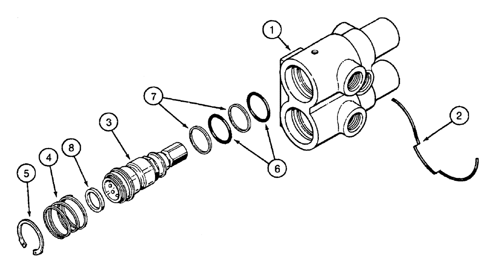 Схема запчастей Case IH 7240 - (8-076) - QUICK DISCONNECT COUPLERS, FIRST, SECOND, THIRD, AND FOURTH REMOTES (08) - HYDRAULICS