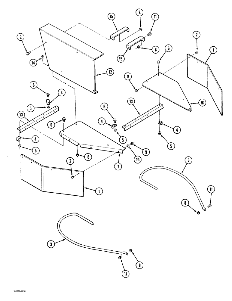 Схема запчастей Case IH 1660 - (9F-06) - STRAW SPREADER SHIELDS AND DRIVE (19) - STRAW SPREADER & CHOPPER