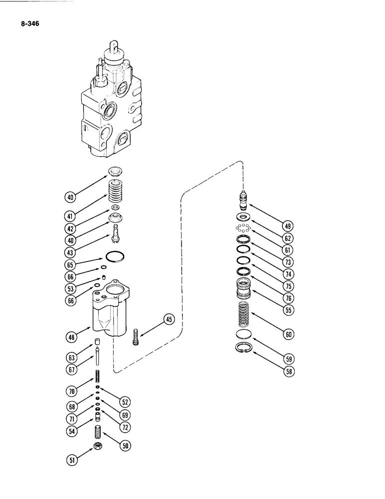 Схема запчастей Case IH 4494 - (8-346) - REMOTE VALVE BODY ASSEMBLY, TWO CIRCUIT AND ADD ON FOR THIRD AND FOURTH CIRCUIT, WITHOUT LOAD CHECK (08) - HYDRAULICS