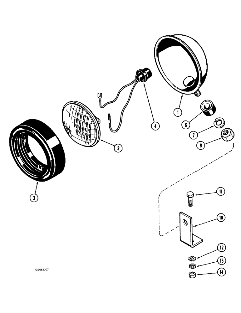 Схема запчастей Case IH 1682 - (4-04) - GRAIN TANK AND UNLOADER LAMP (06) - ELECTRICAL