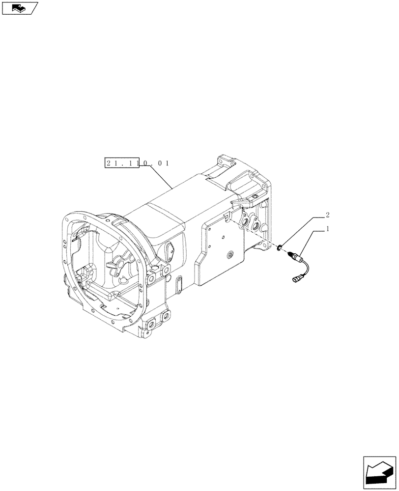 Схема запчастей Case IH FARMALL 75C - (55.418.01) - RANGE GEARSHIFT MECHANISM - REVERSER SENSOR (55) - ELECTRICAL SYSTEMS