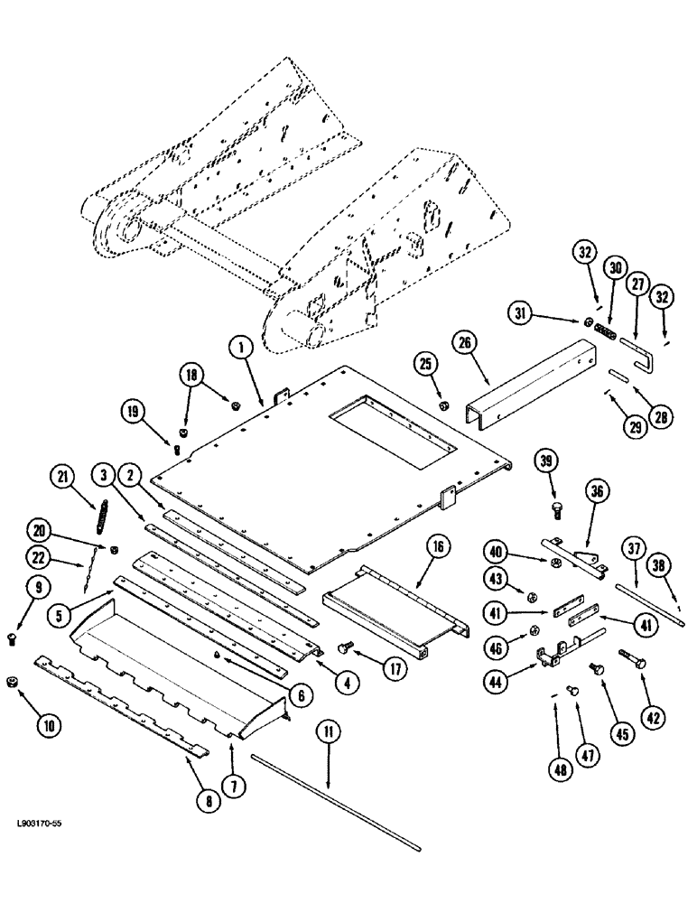 Схема запчастей Case IH 1670 - (9A-26) - 1304946C2 FEEDER (13) - FEEDER