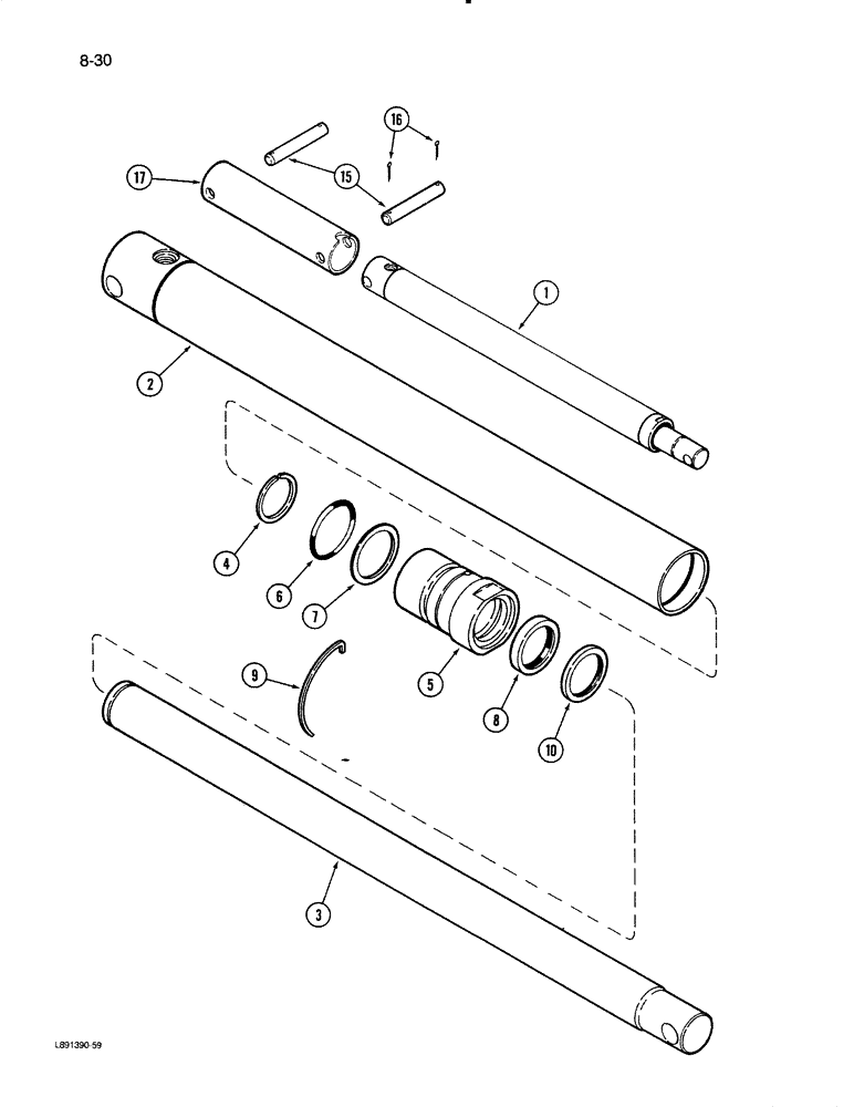 Схема запчастей Case IH 1670 - (8-30) - HEADER LIFT CYLINDER (07) - HYDRAULICS