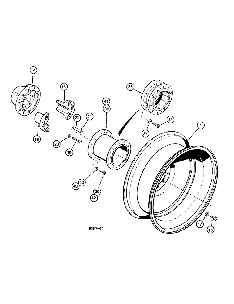 Схема запчастей Case IH 8950 - (6-090) - STEEL DUAL WHEELS, PRIOR TO P.I.N. JJA0083000 (06) - POWER TRAIN