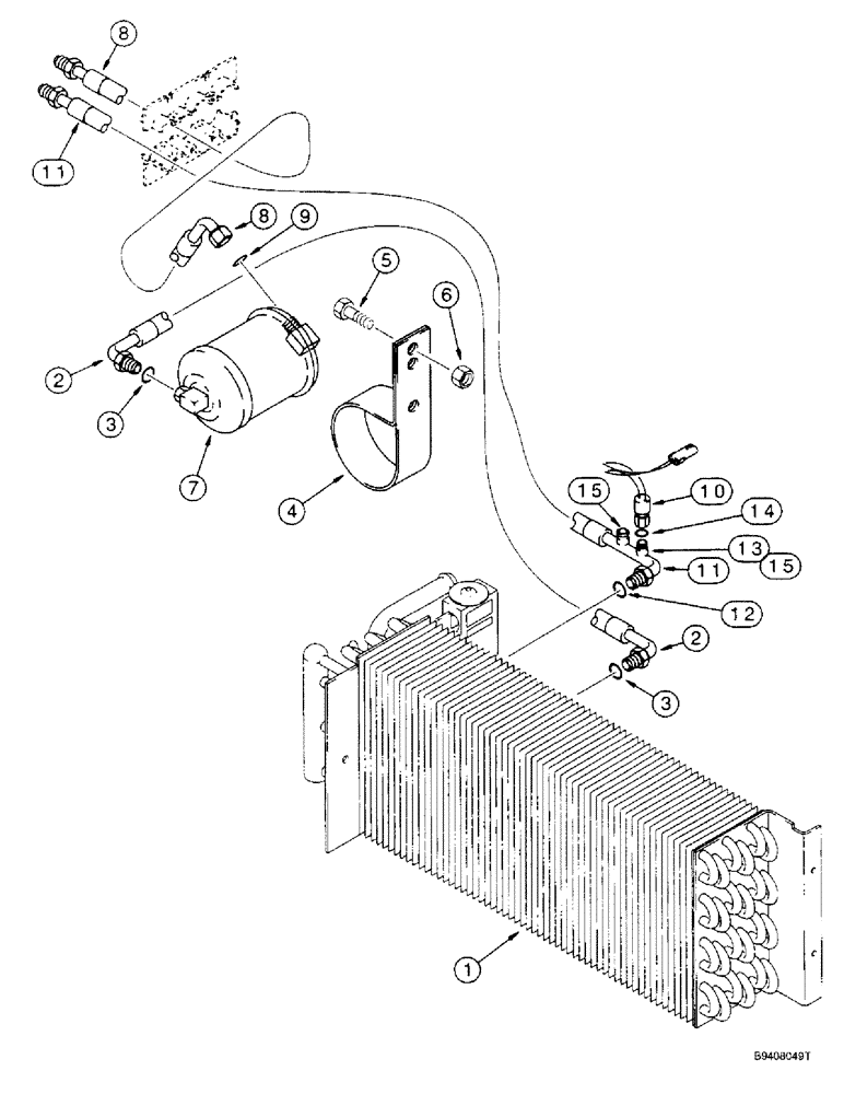 Схема запчастей Case IH 2188 - (9G-48) - HEATING AND AIR CONDITIONING SYSTEM, RECEIVER AND DRIER SYSTEM (10) - CAB & AIR CONDITIONING