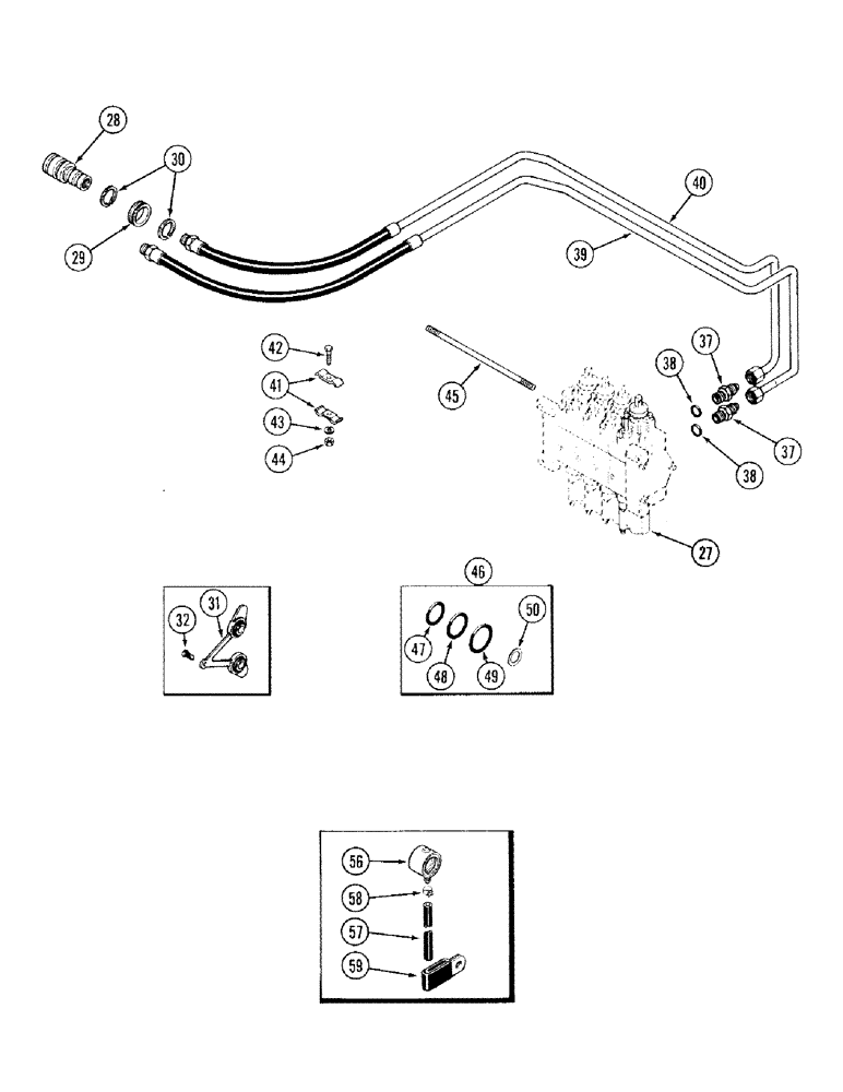 Схема запчастей Case IH 2394 - (8-046) - REMOTE HYDRAULICS ADD-ON ATTACHMENT, FOURTH CIRCUIT WITHOUT LOAD CHECK (CONTINUED) (08) - HYDRAULICS