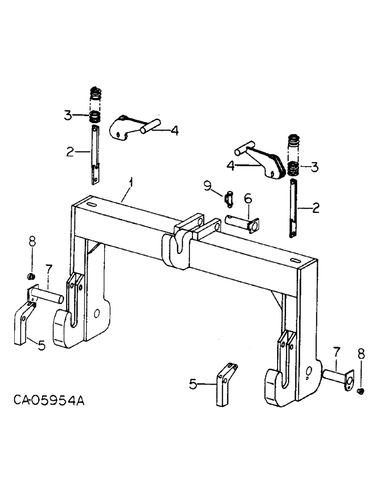 Схема запчастей Case IH 4568 - (09-10) - FRAME, THREE POINT HITCH QUICK COUPLER ATTACHMENT, CATEGORY IV (12) - FRAME