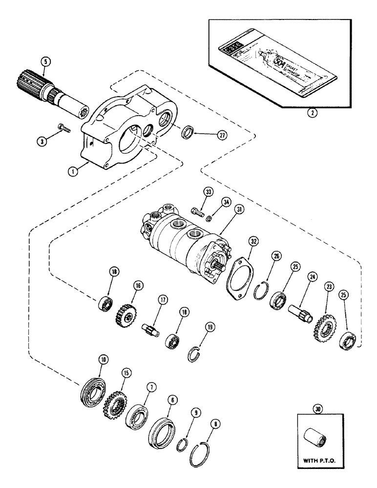 Схема запчастей Case IH 2870 - (238) - HYDRAULIC PUMP DRIVE (06) - POWER TRAIN