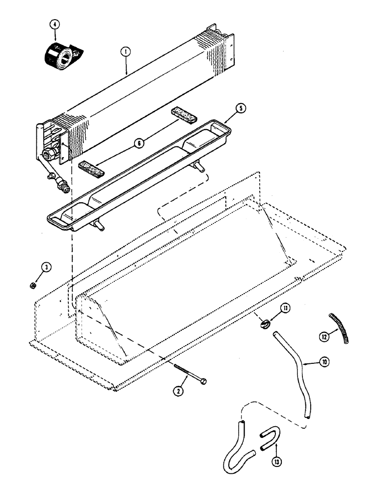 Схема запчастей Case IH 2390 - (9-390) - CAB, AIR CONDITIONING EVAPORATOR, PRIOR TO CAB SERIAL NO. 12029327 (09) - CHASSIS/ATTACHMENTS